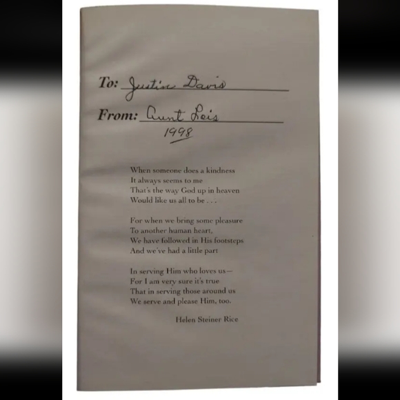 Book of Blessings Helen Steiner Rice by Virginia J Ruehlmann 1997 Vintage HC NF - Picture 6 of 16